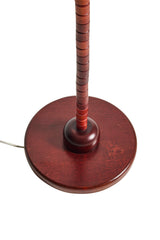 Golvlampa Markslöjd Svanhals – Mahognybetsad bok, sent 1900-tal