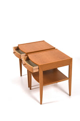 Sängbord i ek, 1960tal