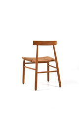 Dansk stol i ek med flätad sits i papperssnöre, 1950-tal