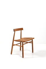 Dansk stol i ek med flätad sits i papperssnöre, 1950-tal