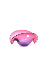 Liten skål som ser ut som en snäcka från Murano i färgerna rosa och lila
