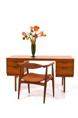 Skrivbord i teak, 50/60tal