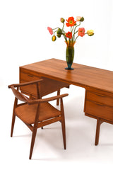 Skrivbord i teak, 50/60tal