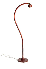 Golvlampa Markslöjd Svanhals – Mahognybetsad bok, sent 1900-tal
