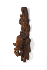 Erkki Hovi väggljusstake i skulpterat trä - Finn Atelier Oy, Finland 70-tal