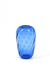Blue glass vase, Reijmyre Glasbruk