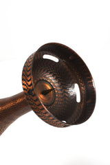 Ljusstake i koppar och glas, Mussbach Metall, West Germany