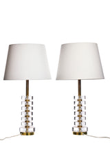 A pair of table lamps by Carl Fagerlund for Orrefors, 1960s