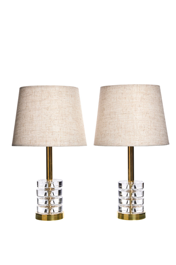 A pair of table lamps by Carl Fagerlund for Orrefors, 1960s