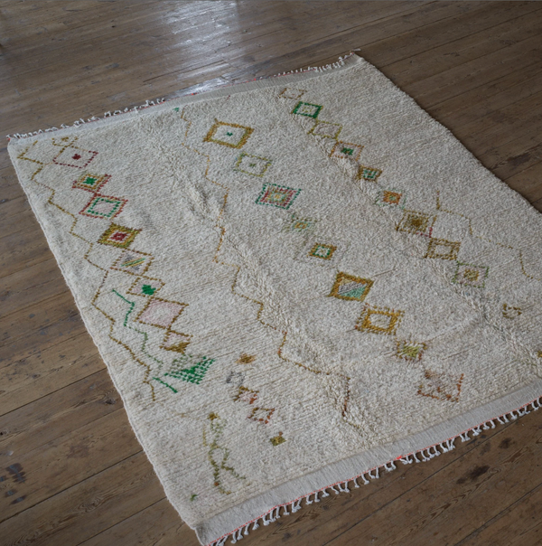 Hand-knotted wool rug, Azilal, Dimensions 400x285cm