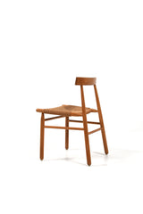 Dansk stol i ek med flätad sits i papperssnöre, 1950-tal