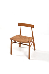 Dansk stol i ek med flätad sits i papperssnöre, 1950-tal
