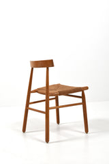 Dansk stol i ek med flätad sits i papperssnöre, 1950-tal