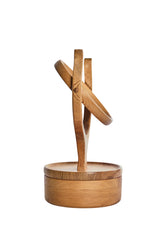 Scandinavian Modern, bordsspegel i furu med förvaring, 70-tal