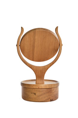 Scandinavian Modern, bordsspegel i furu med förvaring, 70-tal