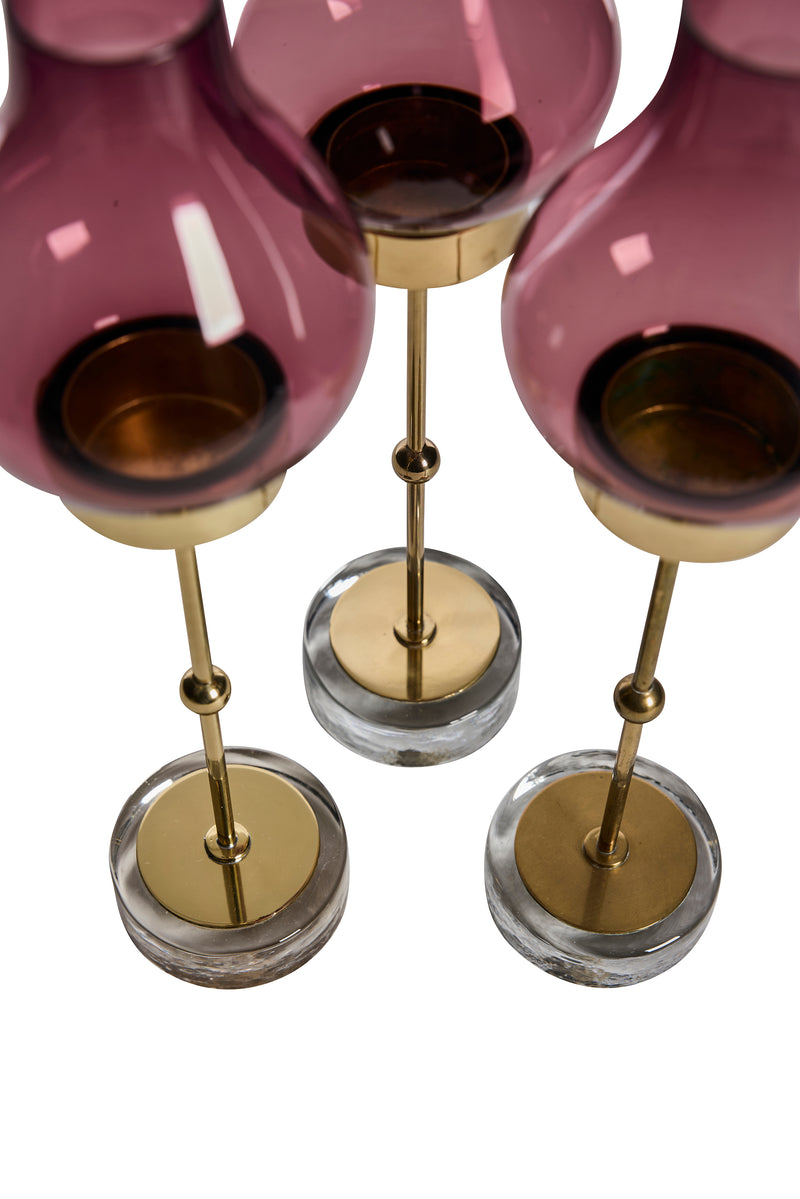 Gunnar Ander Ljuslyktor – 3 st, Ystad Metall, 50-tal