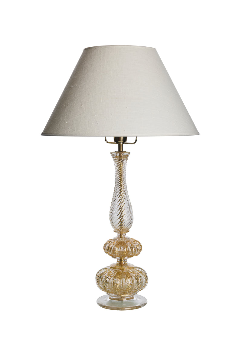 Vintage table lamp of Murano glass, Barovier and Toso, Italy, 60s