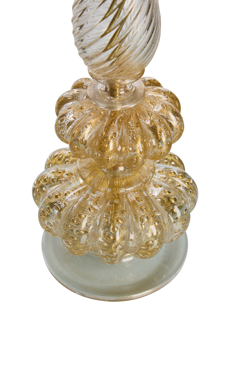 Vintage table lamp of Murano glass, Barovier and Toso, Italy, 60s