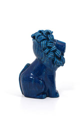 Keramik lejon i Rimini Blue riminiblå färg från Bitossi av Aldo Londi